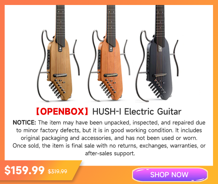 【openbox】Donner HUSH-I Acoustic-Electric Guitar Kit for Travel Silent Practice