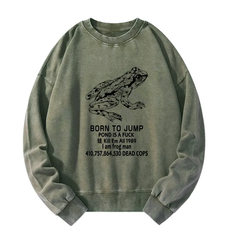 Image of Tokyo-Tiger Born To Jump Washed Sweatshirt