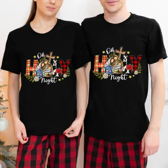 Image of Oh Holy Night Christmas Jesus Shirt