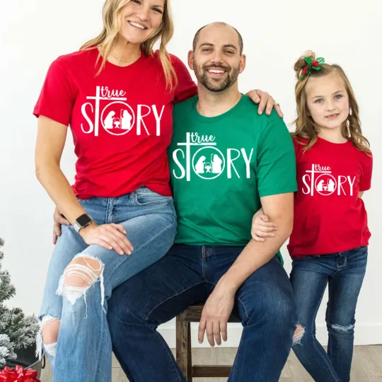 Image of True Story Christmas Family Matching Shirts