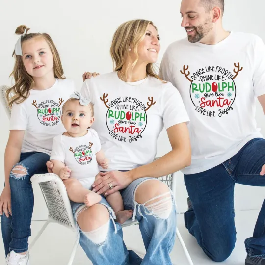 Image of Love Like Jesus Christmas Family Matching Shirts